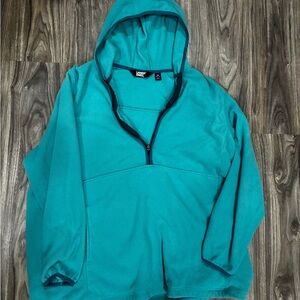 Lands' End Teal Fleece Hoodie